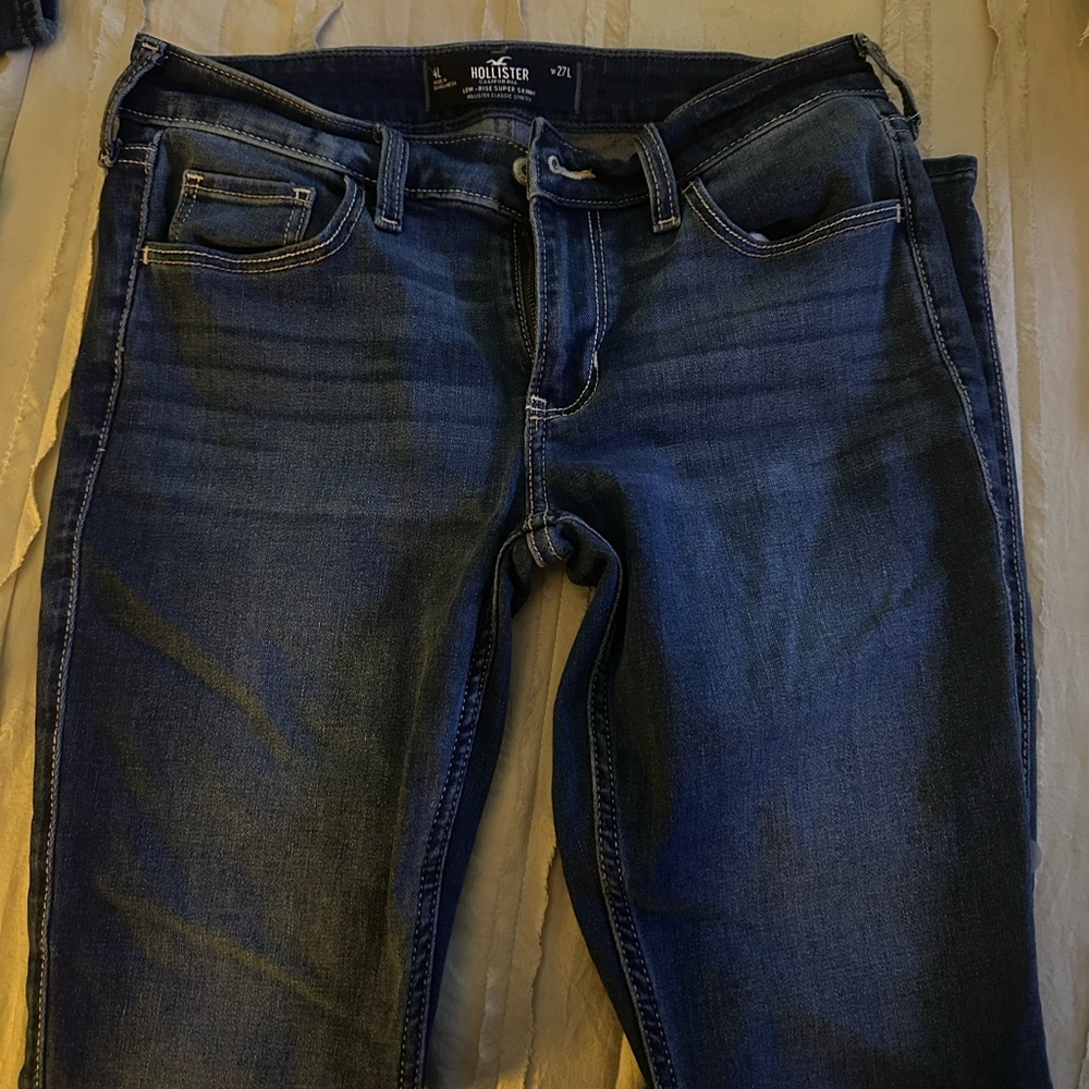 Hollister Women's Dark Blue Skinny Jeans